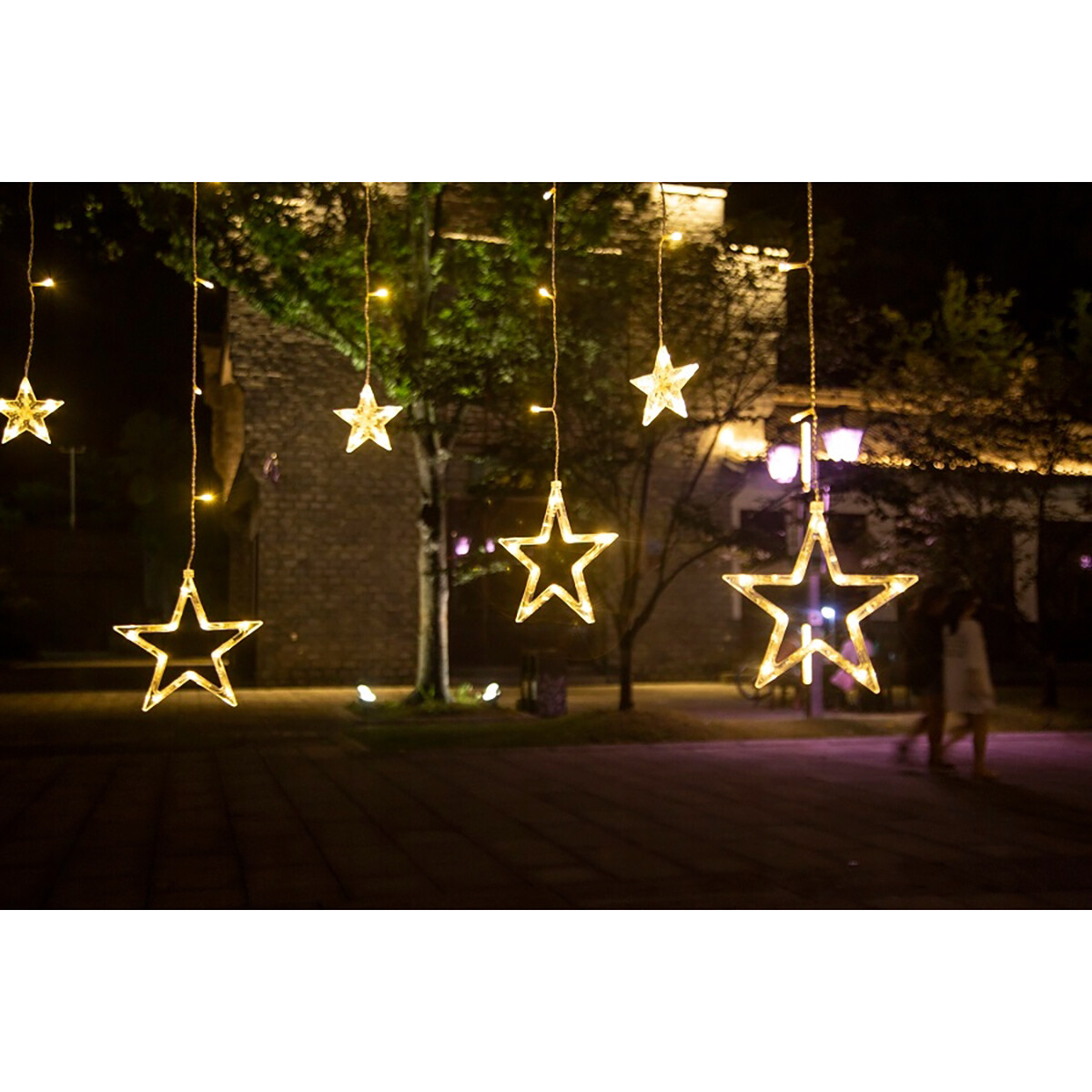 LED Lichtgordijn - Kerstverlichting - Maxozo Star - Ster - Warm Wit - 150 LEDs - 2.5 Meter - USB - Afstandsbediening - Timer