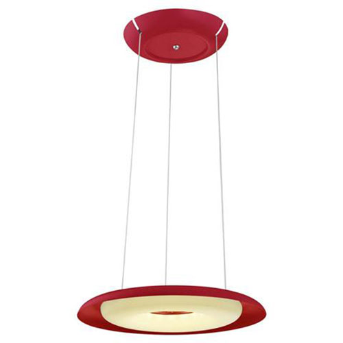 LED Plafondlamp - Plafondverlichting - Elegant - 70W - Natuurlijk Wit 4000K - Rood Aluminium