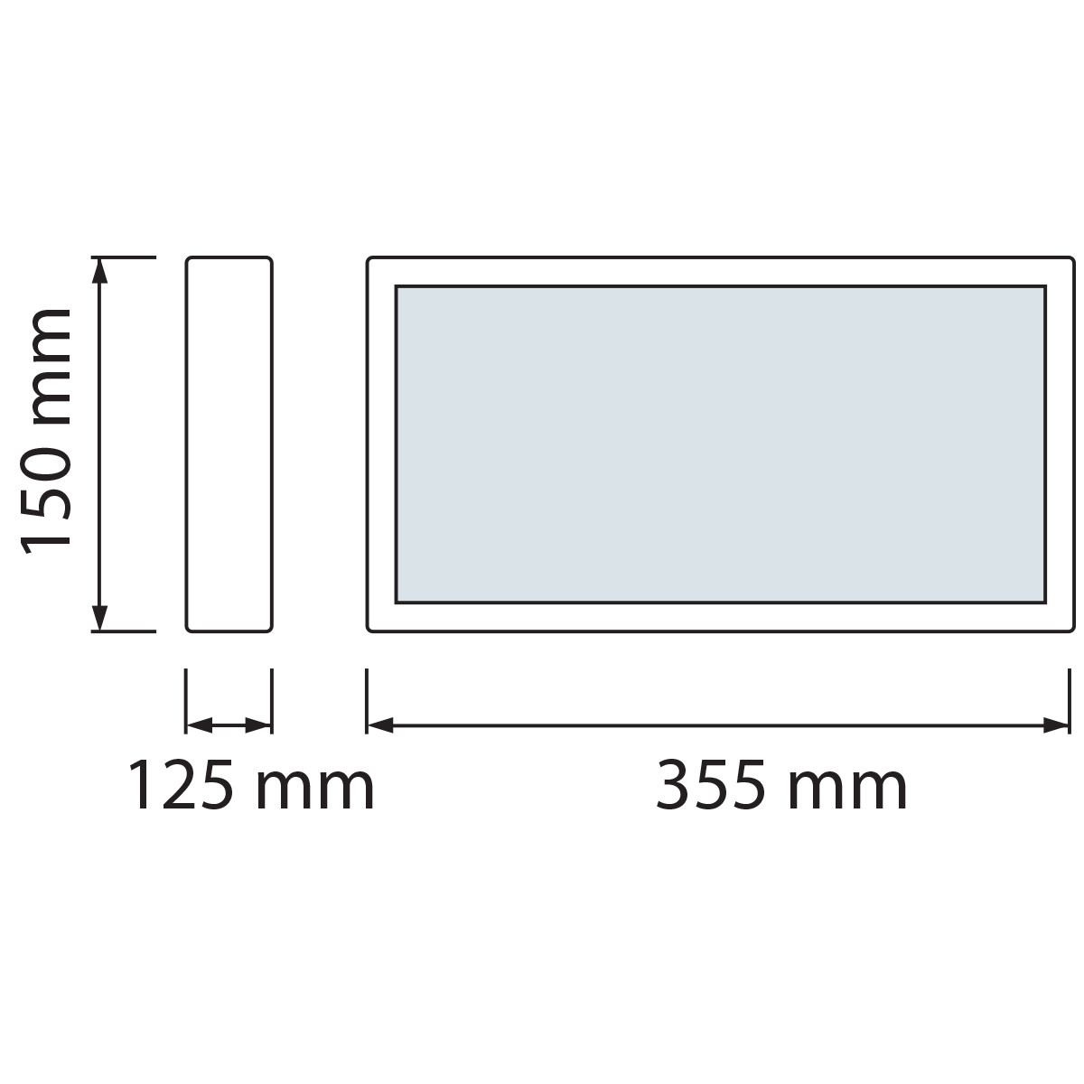 LED Noodverlichting Exit - 2 Pack - Rabonta Omhoog - Hangend - 3W