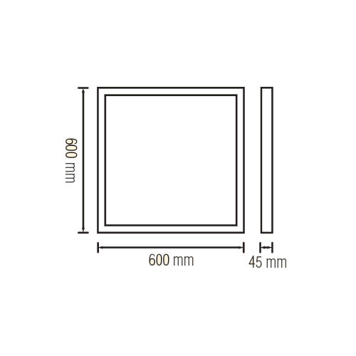 LED Paneel 60x60 - Kozolux - Opbouw Frame - Aluminium - Wit