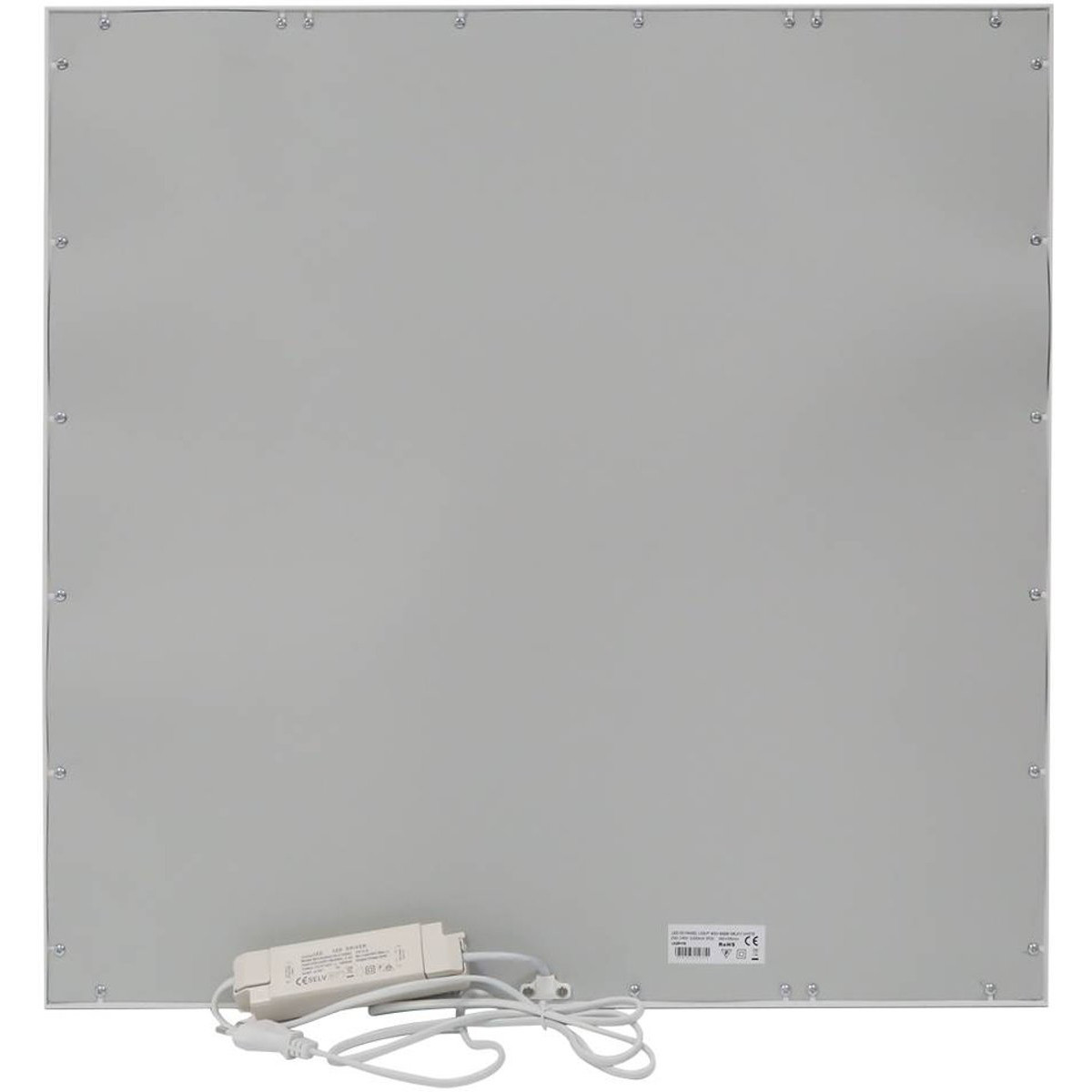 LED Paneel met Stekker - Aigi Leny - 60x60 - Natuurlijk Wit 4000K - 32W - 3840lm - 120lm/W - High Lumen - Inbouw - Vierkant - Mat Wit - Flikkervrij