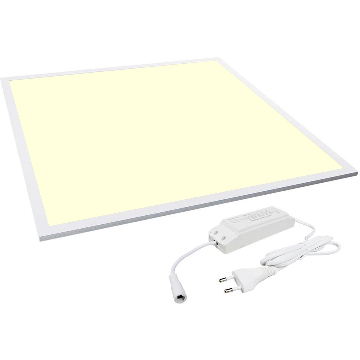 LED Paneel - Aigi - 60x60 Warm Wit 3000K - 40W High Lumen UGR19 - Inbouw Vierkant - Inclusief Stekker - Mat Wit - Flikkervrij