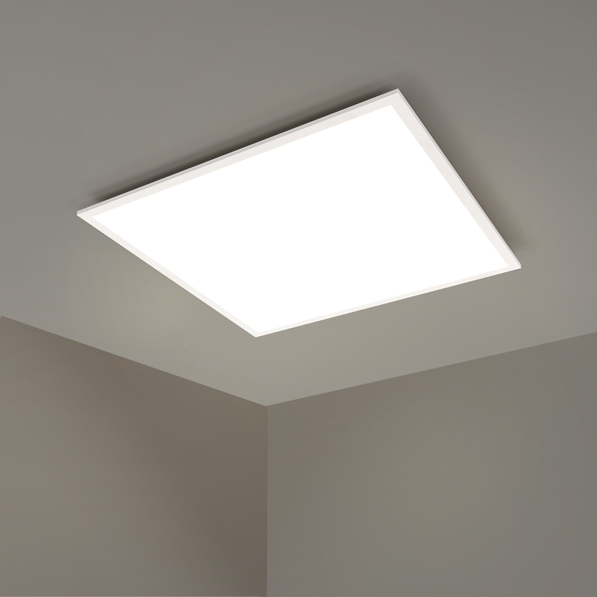 LED Paneel - Aigi Budge - 60x60 - Natuurlijk Wit 4000K - 40W Inbouw Vierkant - Mat Wit - Flikkervrij