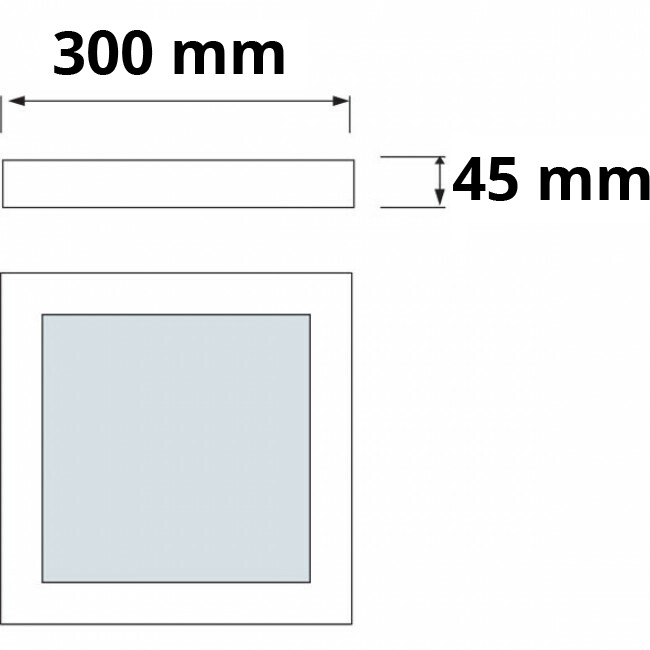 LED Paneel - Aigi Clena - 30x30 Helder/Koud Wit 6000K - 12W Opbouw Vierkant - Mat Wit - Flikkervrij