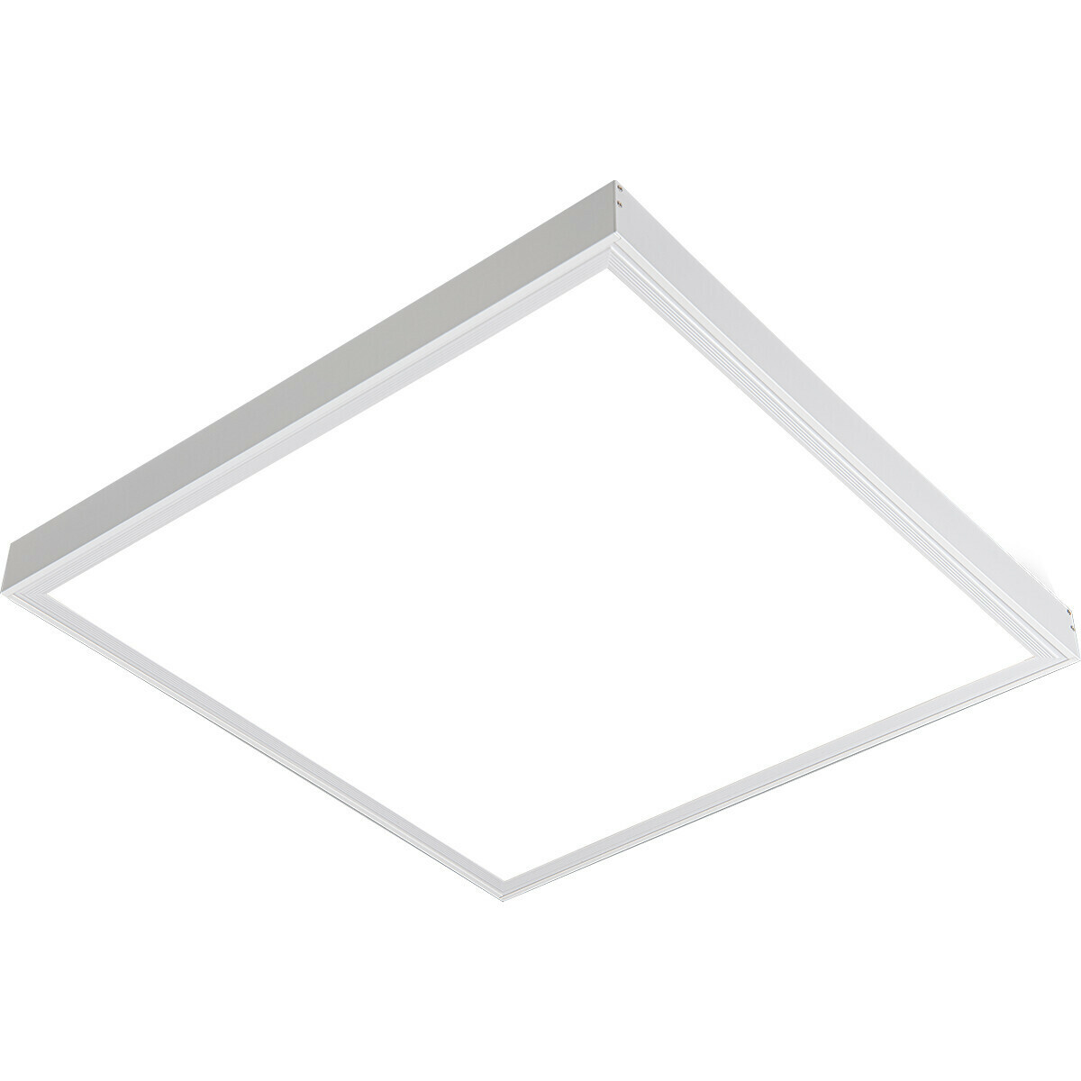 LED Paneel - Aigi Clena - 30x30 Helder/Koud Wit 6000K - 12W Opbouw Vierkant - Mat Wit - Flikkervrij