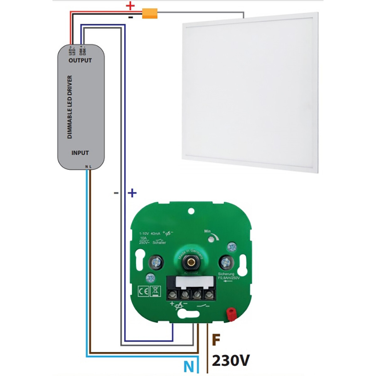 LED Paneel - Aigi Clena - Dimbaar - 60x60 - Helder/Koud Wit 6000K - 40W Inbouw Vierkant - Inclusief Stekker - Mat Wit - Flikkervrij