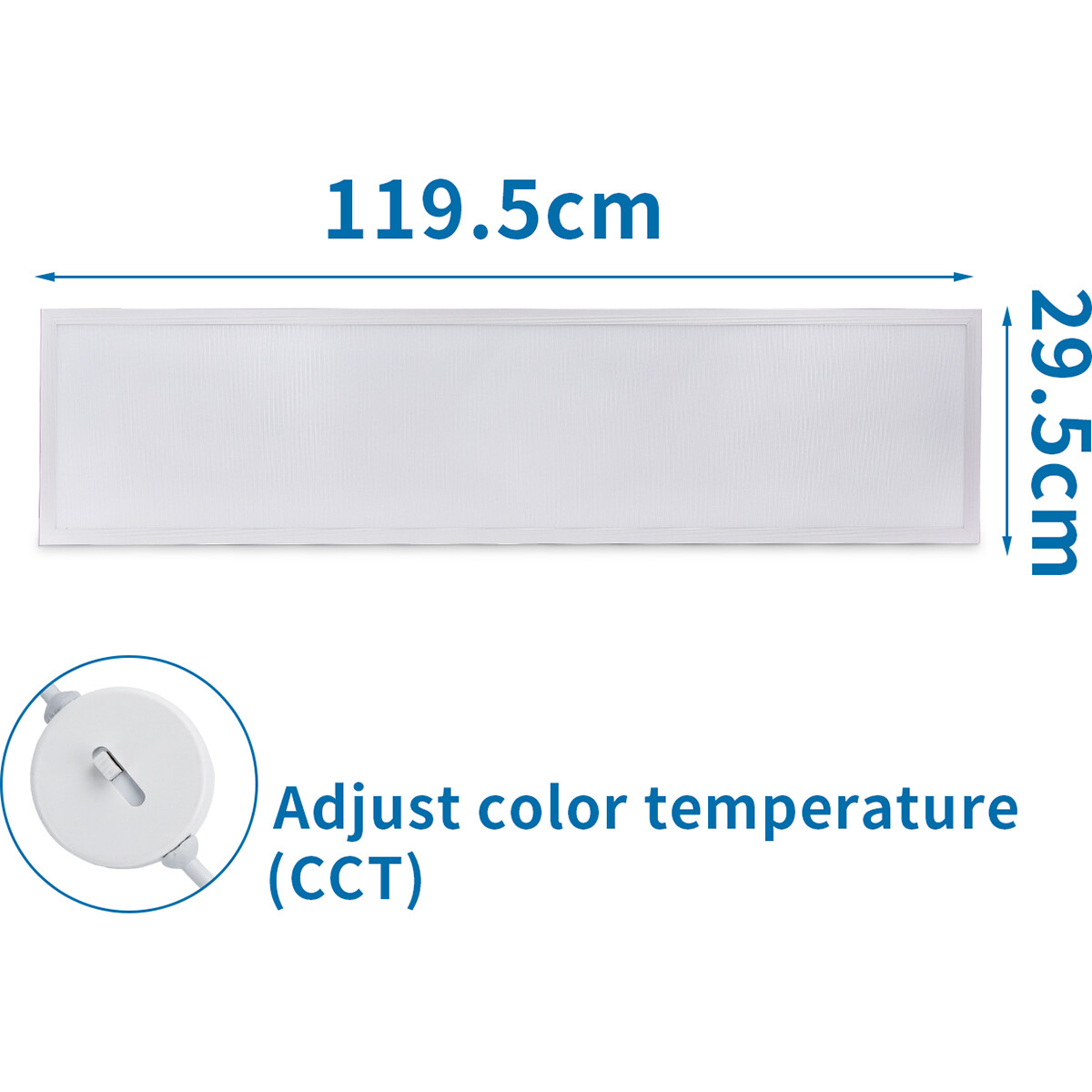 LED Paneel - Aigi Hyron - 30x120 - Aanpasbare Kleur CCT - 32W - Inbouw - Vierkant - Mat Wit - Aluminium - Flikkervrij