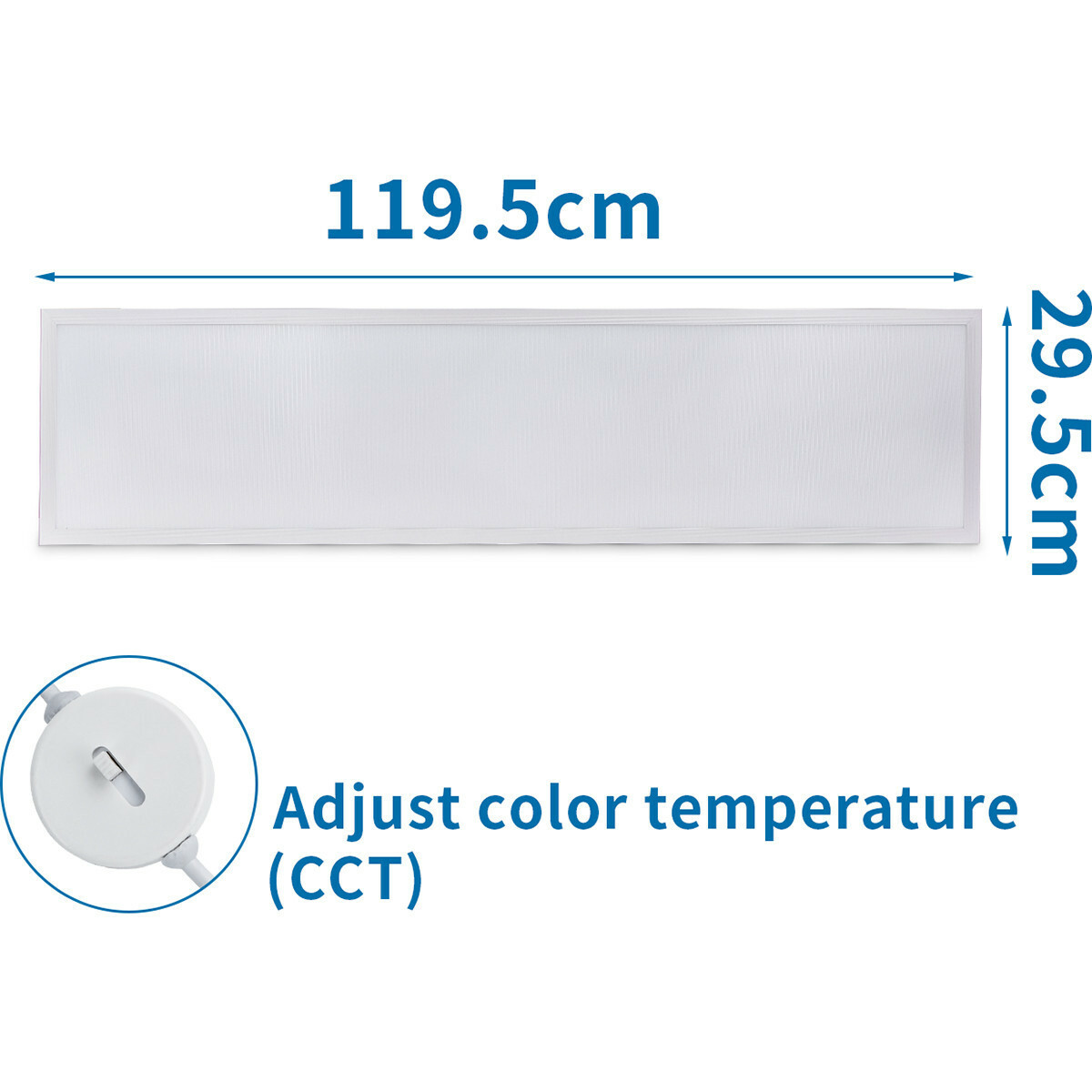 LED Paneel - Aigi Hyron - 30x120 - Aanpasbare Kleur CCT - 40W - Inbouw - Vierkant - Mat Wit - Aluminium - Flikkervrij