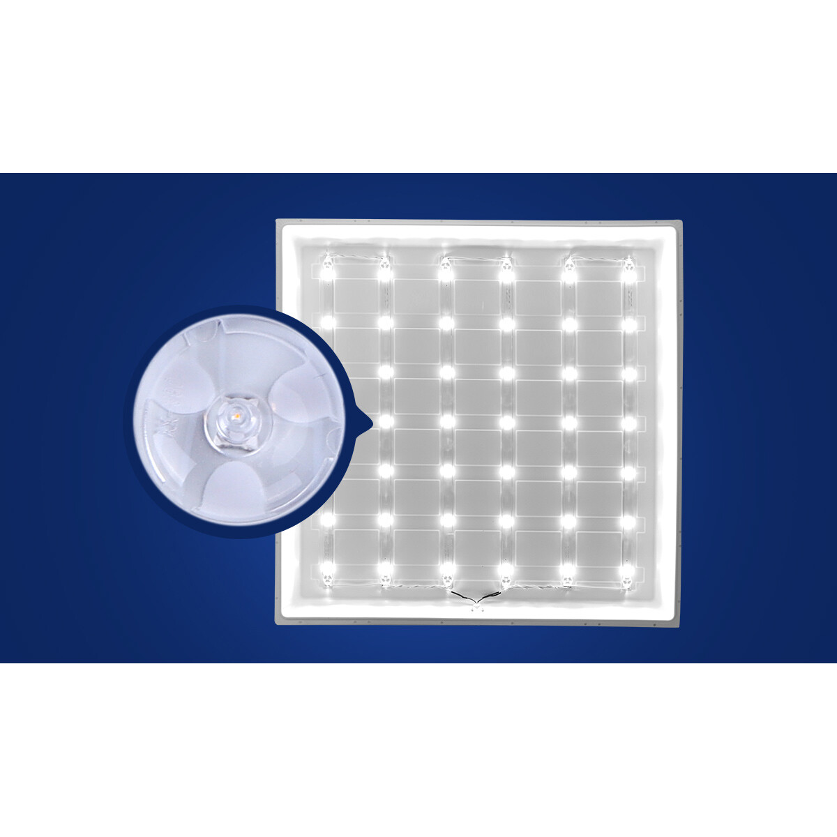 LED Paneel - Aigi Hyron - 60x60 - Aanpasbare Kleur CCT - 32W UGR19 - Inbouw - Vierkant - Mat Wit - Aluminium - Flikkervrij