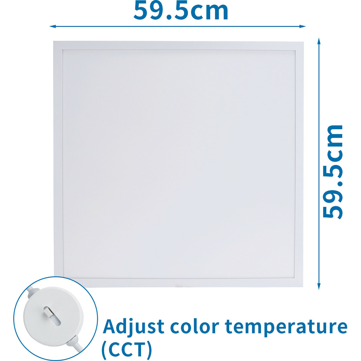 LED Paneel - Aigi Hyron - 60x60 - Aanpasbare Kleur CCT - 32W UGR19 - Inbouw - Vierkant - Mat Wit - Aluminium - Flikkervrij