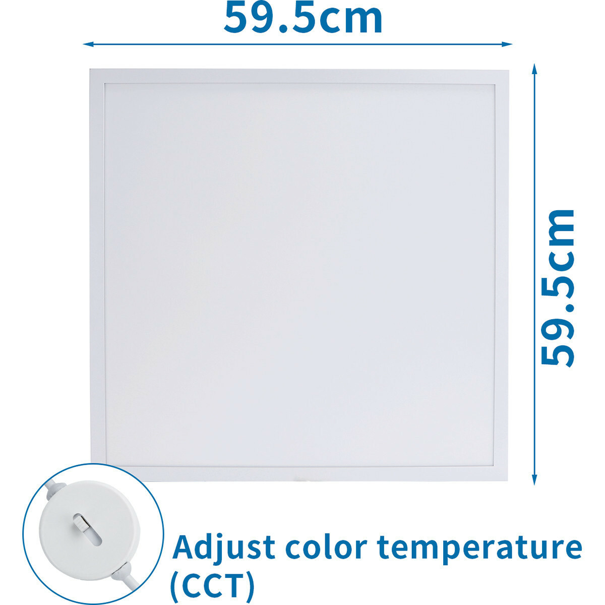 LED Paneel - Aigi Hyron - 60x60 - Aanpasbare Kleur CCT - 40W - Inbouw - Vierkant - Mat Wit - Aluminium - Flikkervrij