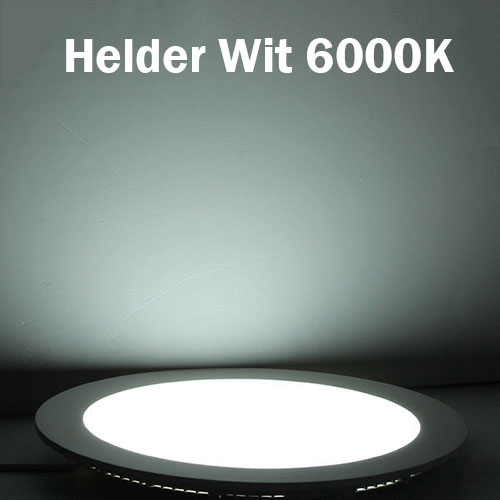 LED Paneel Slim - Ø30 Helder/Koud Wit 6000K - 24W Inbouw Rond - Mat Wit - Flikkervrij