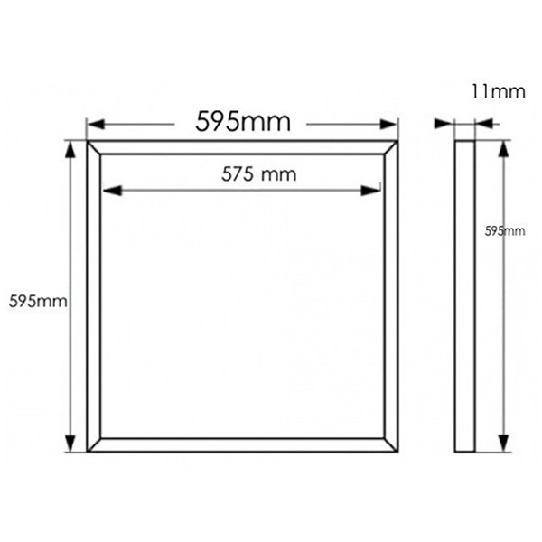 LED Paneel Fit - Facto - 60x60 Helder/Koud Wit 6000K - 40W Inbouw Vierkant - Mat Wit - Flikkervrij