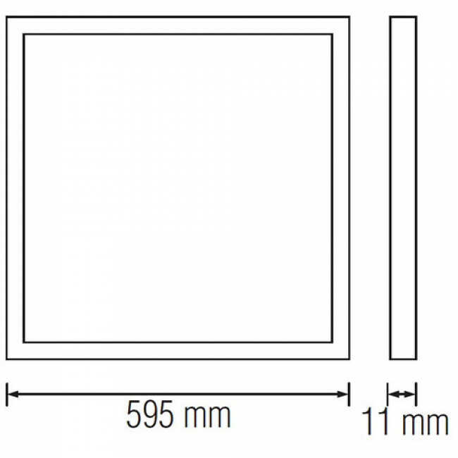 LED Paneel met Stekker - Aigi Leny - 60x60 - Natuurlijk Wit 4000K - 32W - 3840lm - 120lm/W - High Lumen - Inbouw - Vierkant - Mat Wit - Flikkervrij