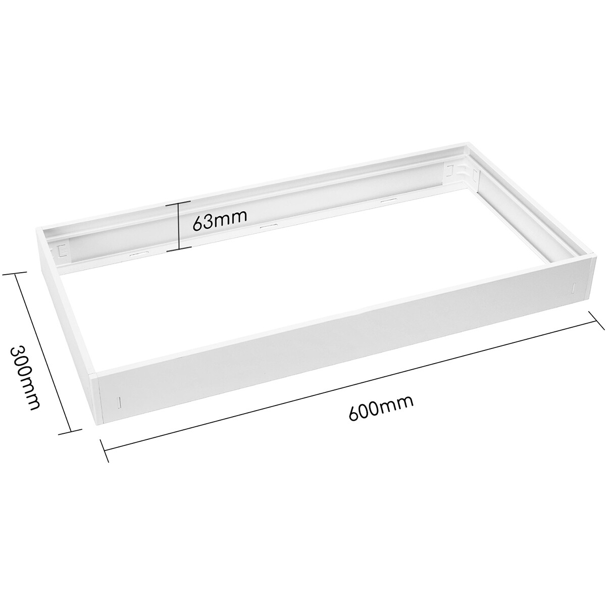 LED Paneel Opbouw Frame - Velvalux - 30x60 - Aluminium - Rechthoek - Wit