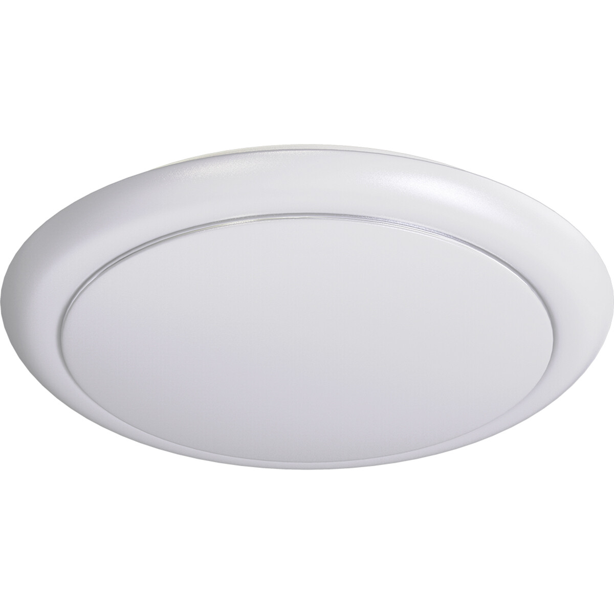 LED Plafondlamp - Aigi Ala - Opbouw Rond 12W - Natuurlijk Wit 4000K - Mat Wit - Aluminium