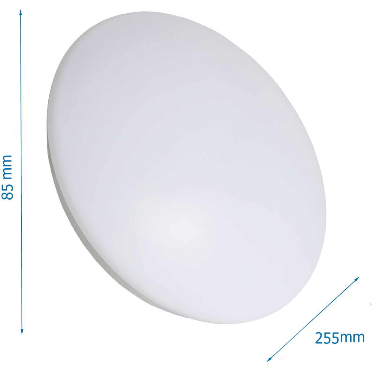 LED Plafondlamp - Aigi Arory - Opbouw Rond - 20W - Helder/Koud Wit 6300K - Mat Wit - Kunststof