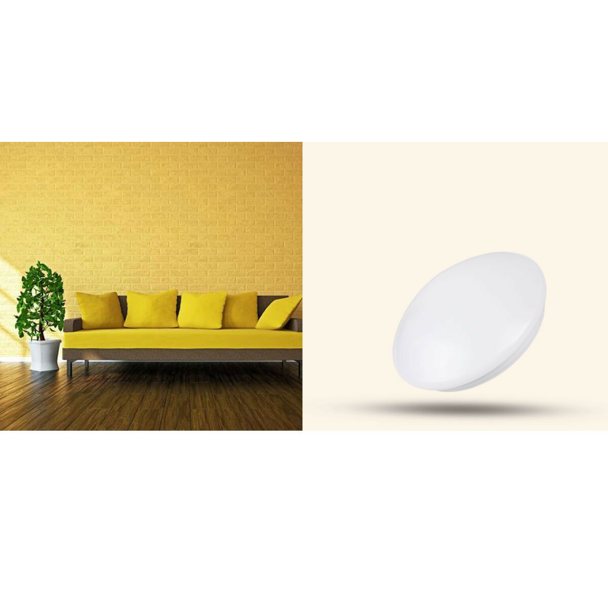 LED Plafondlamp - Aigi Arory - Opbouw Rond - 24W - Helder/Koud Wit 6300K - Mat Wit - Kunststof