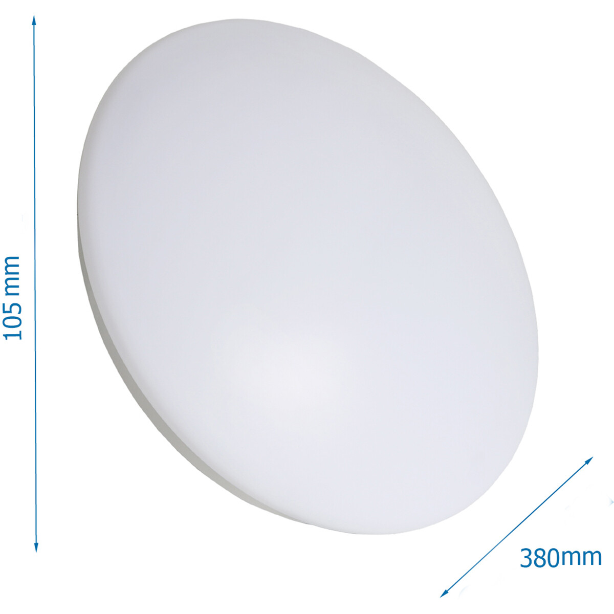 LED Plafondlamp - Aigi Arory - Opbouw Rond - 24W - Helder/Koud Wit 6300K - Mat Wit - Kunststof