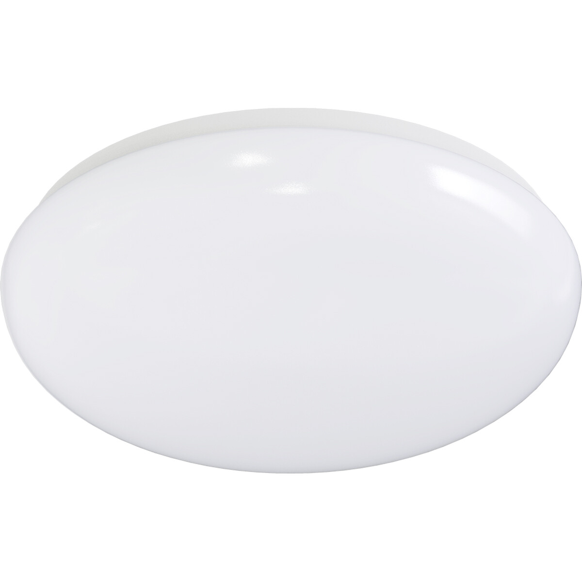 LED Plafondlamp - Aigi Dyno - Opbouw Rond 18W - Warm Wit 3000K - Dimbaar - Mat Wit - Aluminium