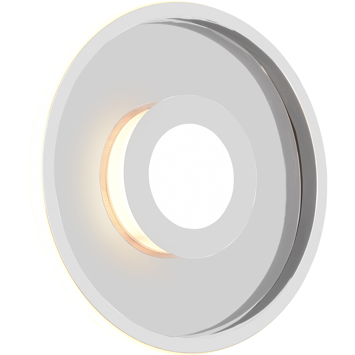 LED Plafondlamp - Badkamerlamp - Trion Asmaya - Opbouw Rond 28W - Spatwaterdicht IP44 - Dimbaar - Warm Wit 3000K - Mat Chroom - Aluminium