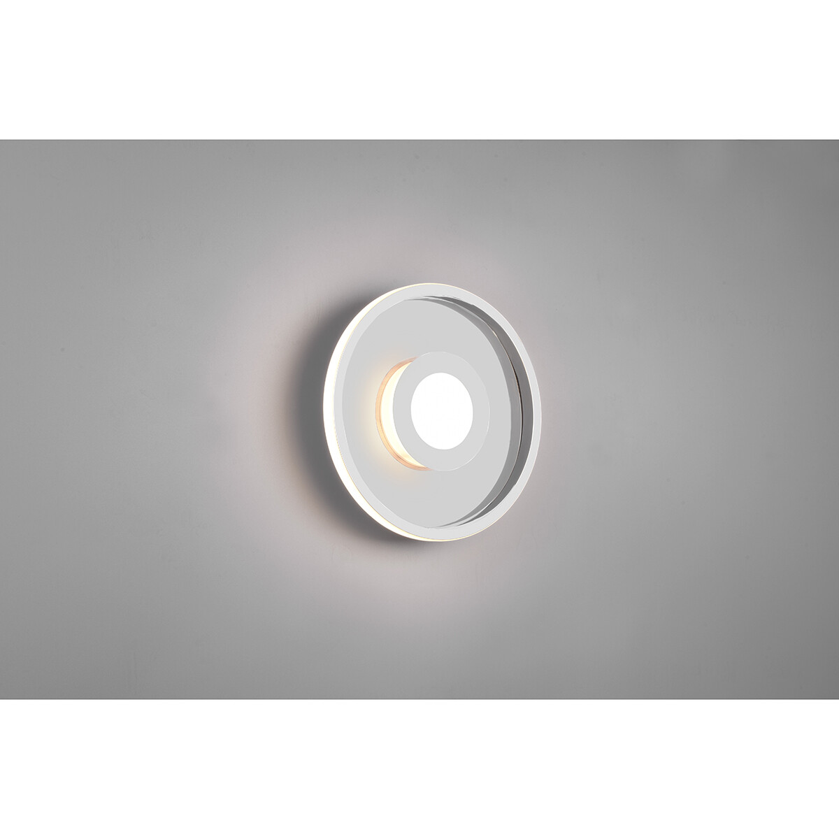 LED Plafondlamp - Badkamerlamp - Trion Asmaya - Opbouw Rond 28W - Spatwaterdicht IP44 - Dimbaar - Warm Wit 3000K - Mat Chroom - Aluminium