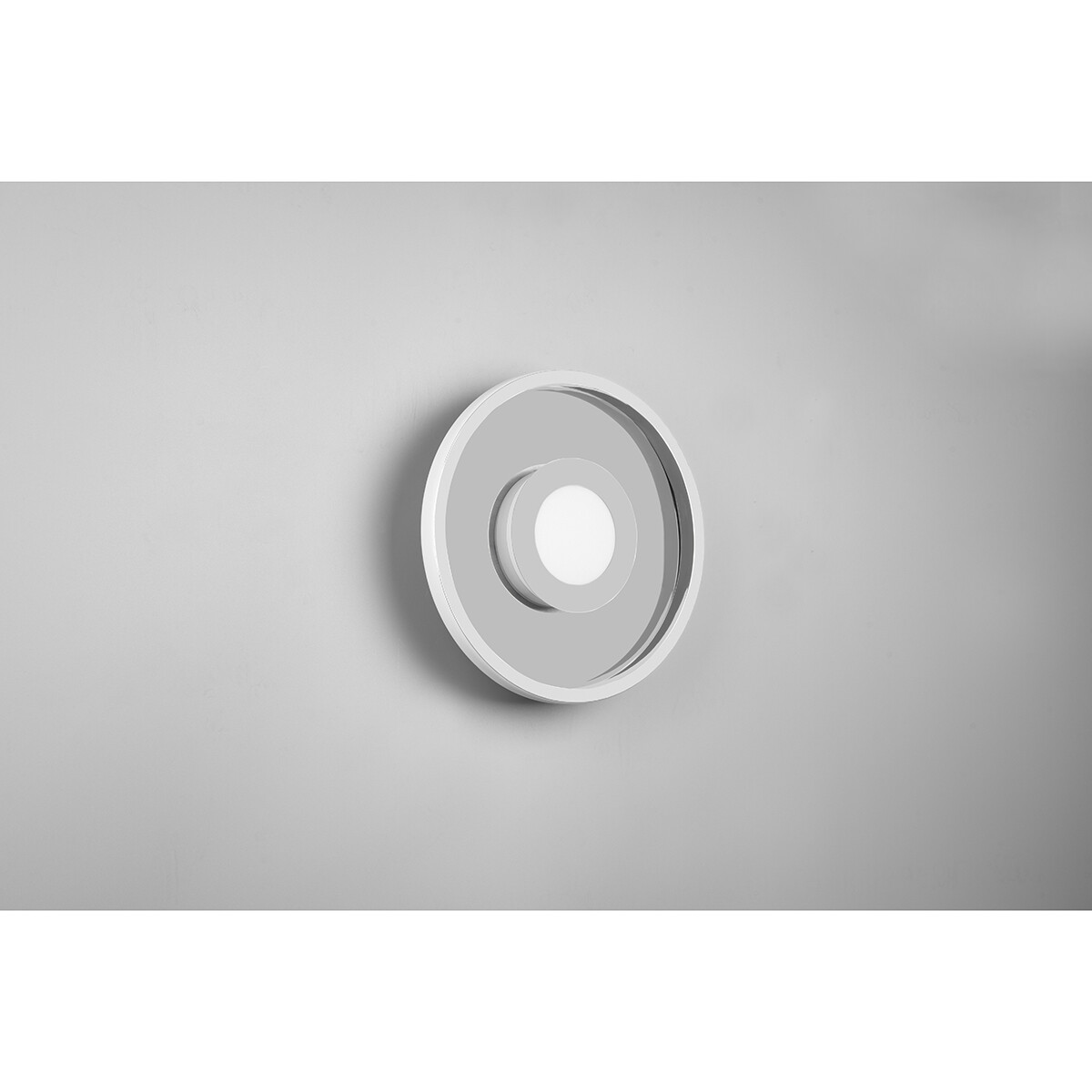 LED Plafondlamp - Badkamerlamp - Trion Asmaya - Opbouw Rond 28W - Spatwaterdicht IP44 - Dimbaar - Warm Wit 3000K - Mat Chroom - Aluminium