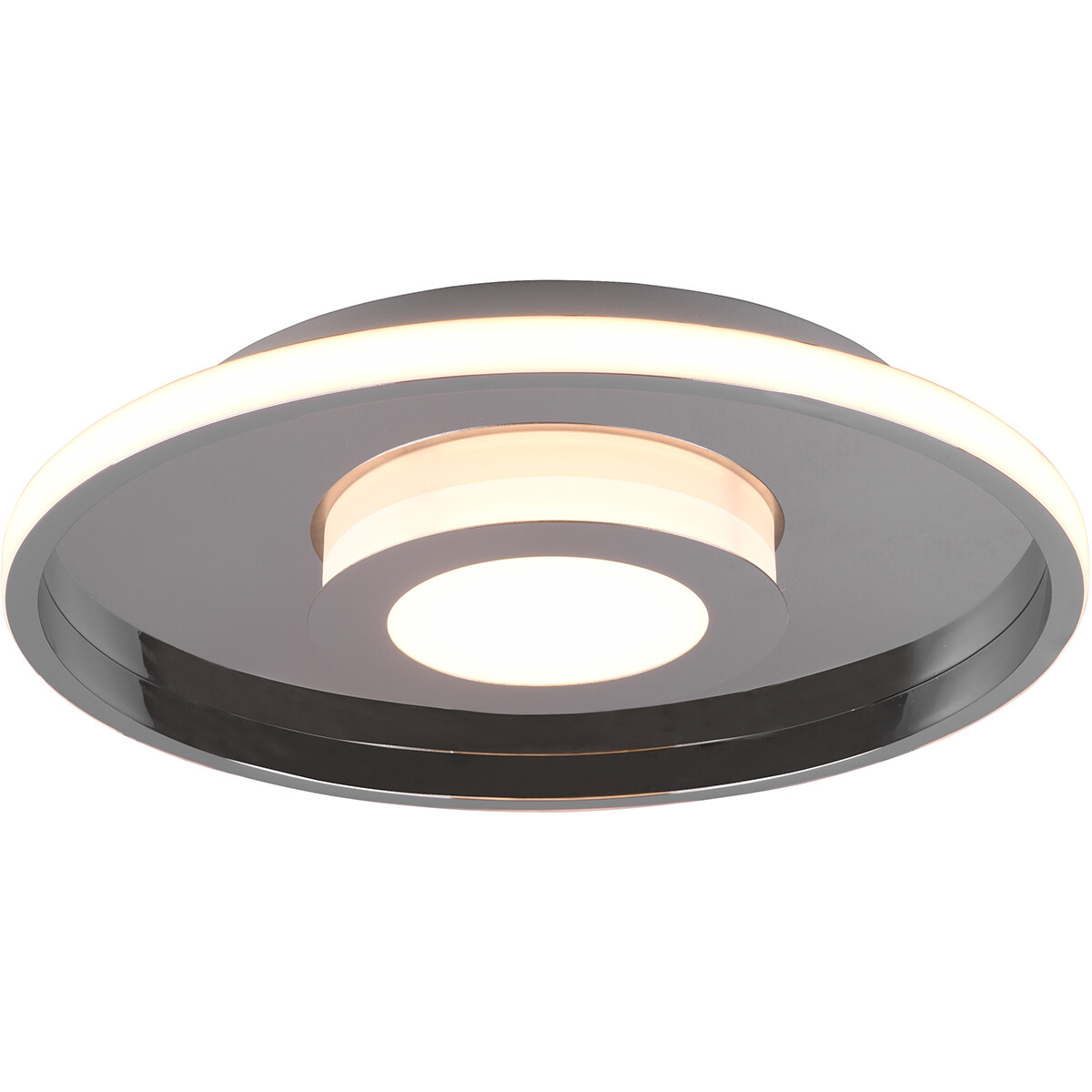 LED Plafondlamp - Badkamerlamp - Trion Asmaya - Opbouw Rond 35W - Spatwaterdicht IP44 - Dimbaar - Warm Wit 3000K - Mat Chroom - Aluminium product afbeelding