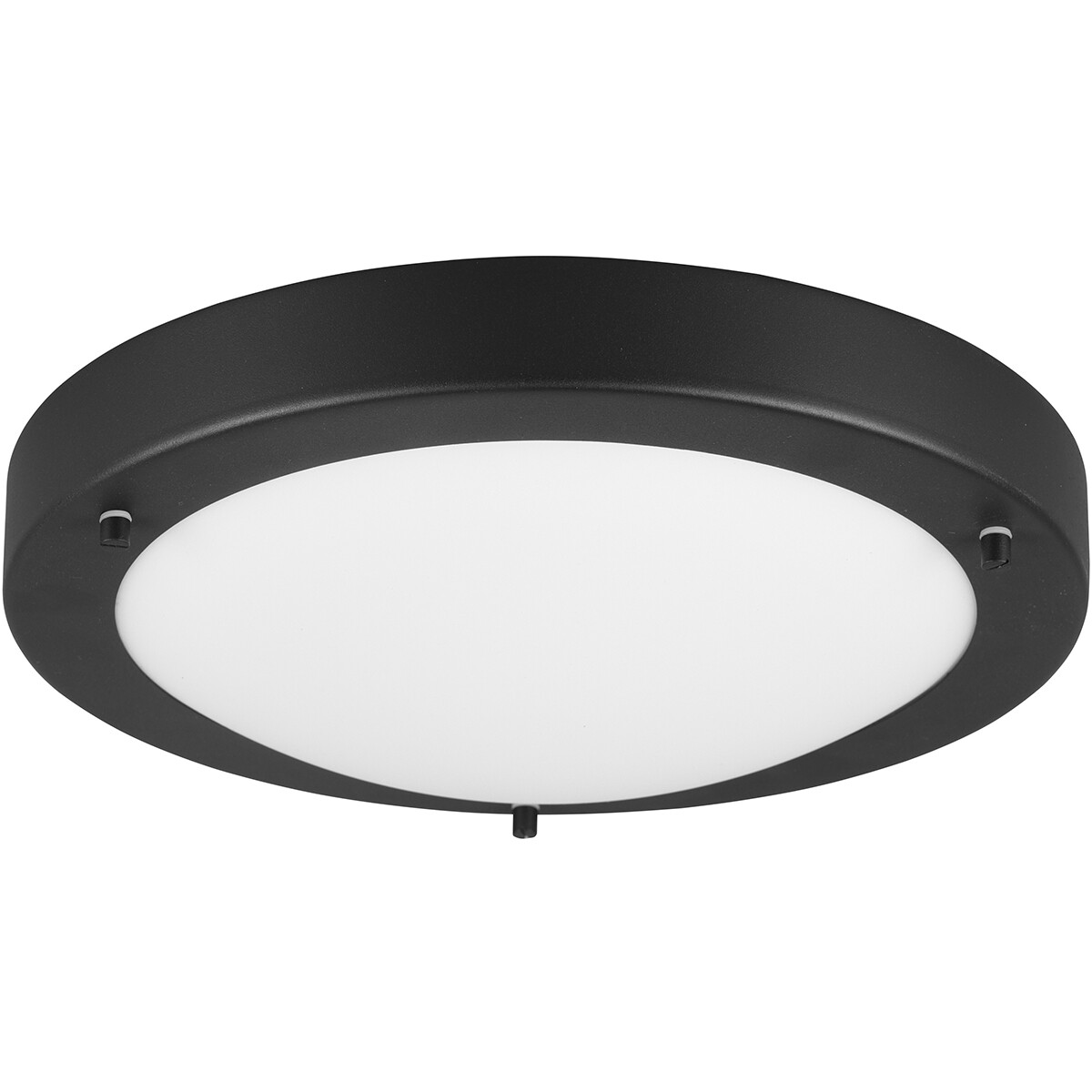 LED Plafondlamp - Badkamerlamp - Trion Condi - Opbouw Rond - Spatwaterdicht IP44 - E27 Fitting - Mat Zwart Aluminium - Ø310mm