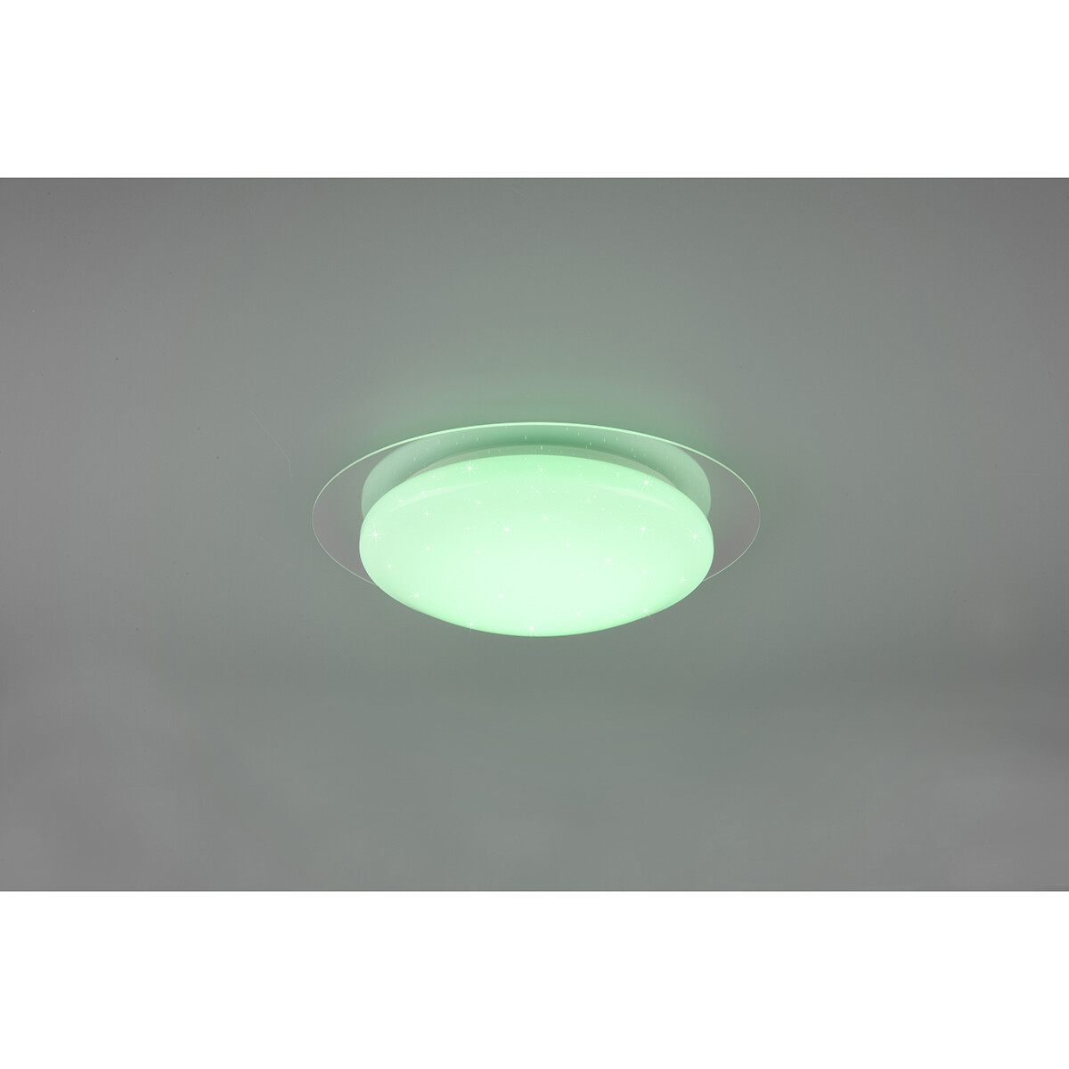 LED Plafondlamp - Badkamerlamp - Trion Frozen - 12W - RGBW - Dimbaar - Afstandsbediening - Sterlicht - Rond - Mat Wit - Kunststof