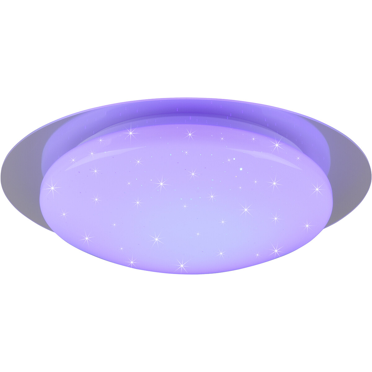 LED Plafondlamp - Badkamerlamp - Trion Frozen - 12W - RGBW - Dimbaar - Afstandsbediening - Sterlicht - Rond - Mat Wit - Kunststof