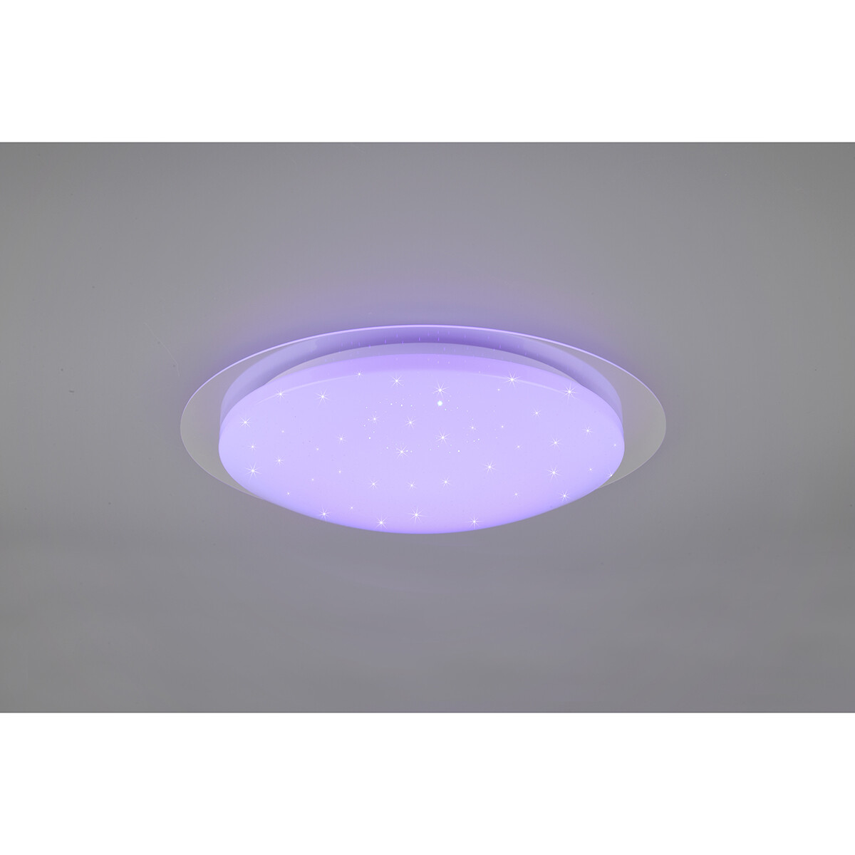 LED Plafondlamp - Badkamerlamp - Trion Frozen - 18.5W - RGBW - Dimbaar - Afstandsbediening - Sterlicht - Rond - Mat Wit - Kunststof