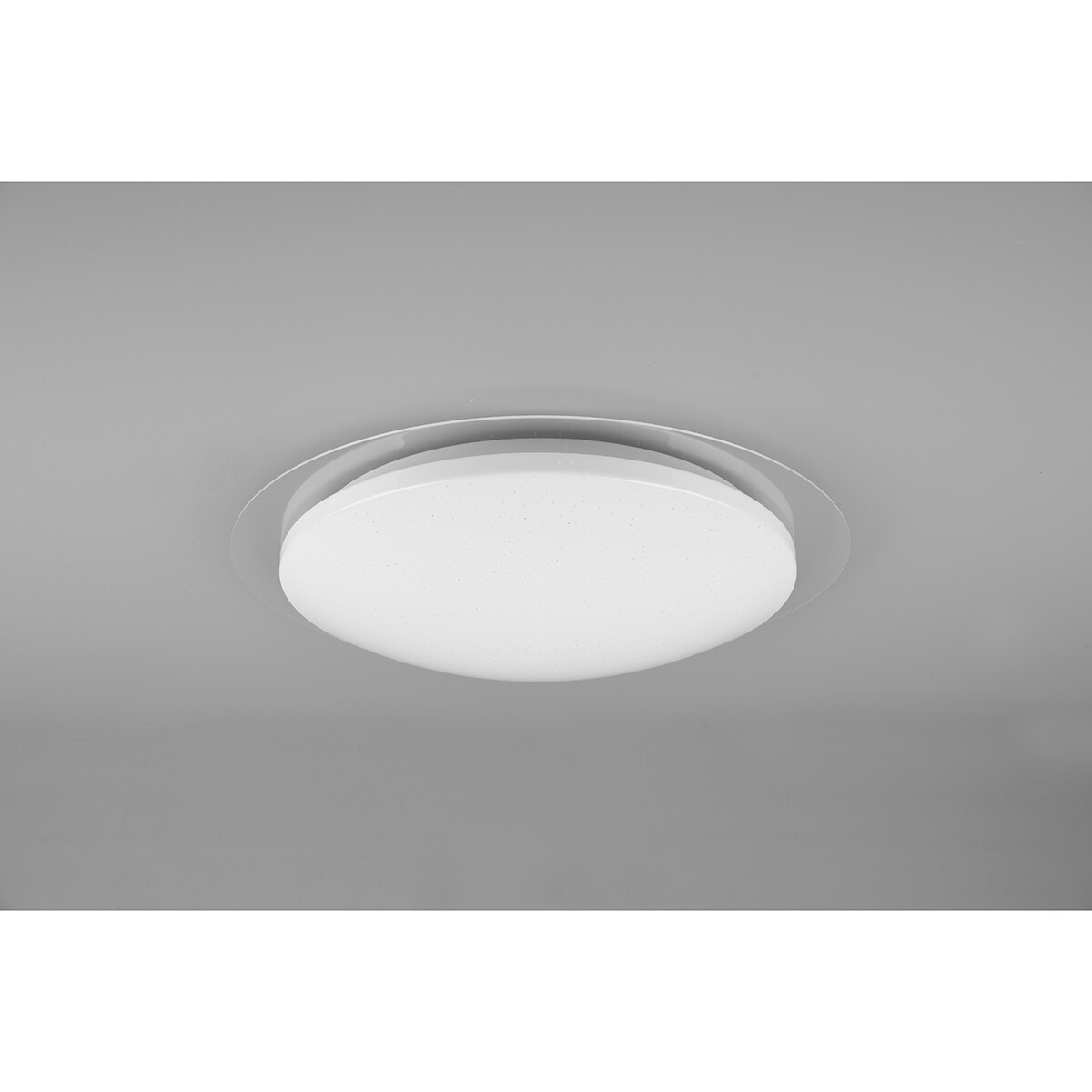 LED Plafondlamp - Badkamerlamp - Trion Frozen - 18.5W - RGBW - Dimbaar - Afstandsbediening - Sterlicht - Rond - Mat Wit - Kunststof