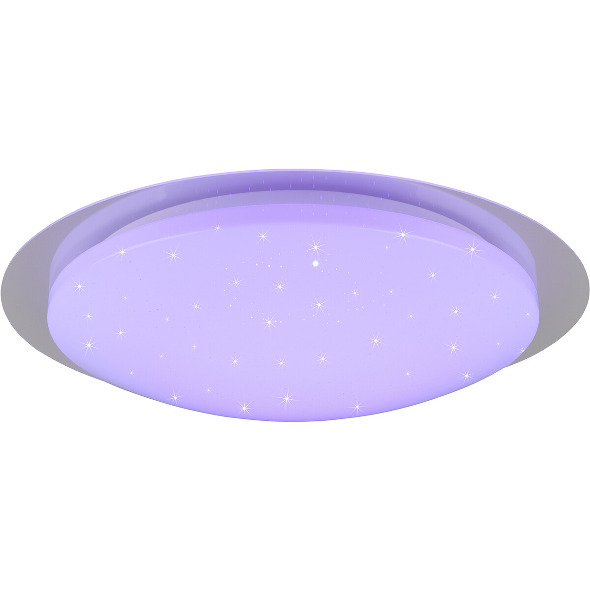 LED Plafondlamp - Badkamerlamp - Trion Frozen - 18.5W - RGBW - Dimbaar - Afstandsbediening - Sterlicht - Rond - Mat Wit - Kunststof