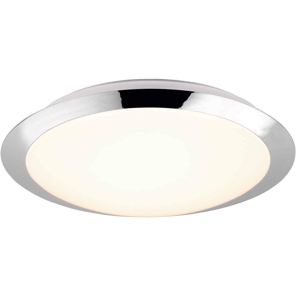 LED Plafondlamp - Badkamerlamp - Trion Hambert - 12W - Natuurlijk Wit 4000K - Spatwaterdicht IP44 - Rond - Mat Chroom - Kunststof product afbeelding