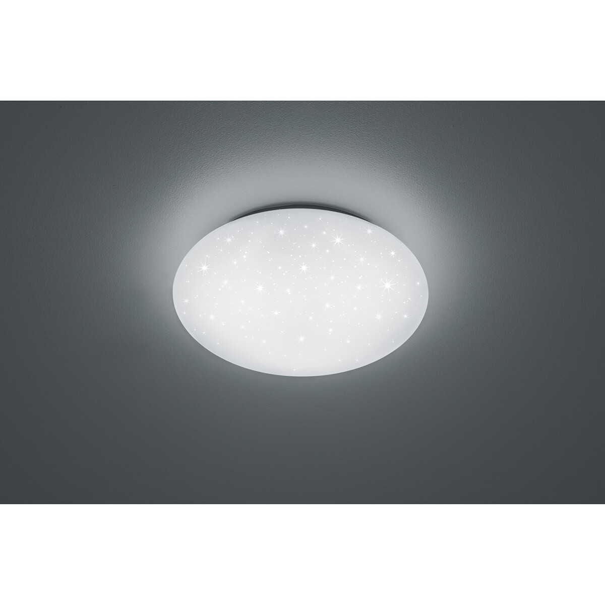 LED Plafondlamp - Badkamerlamp - Trion Paula - 15W - Spatwaterdicht IP44 - Natuurlijk Wit 4000K - Sterlicht - Rond - Mat Wit - Kunststof