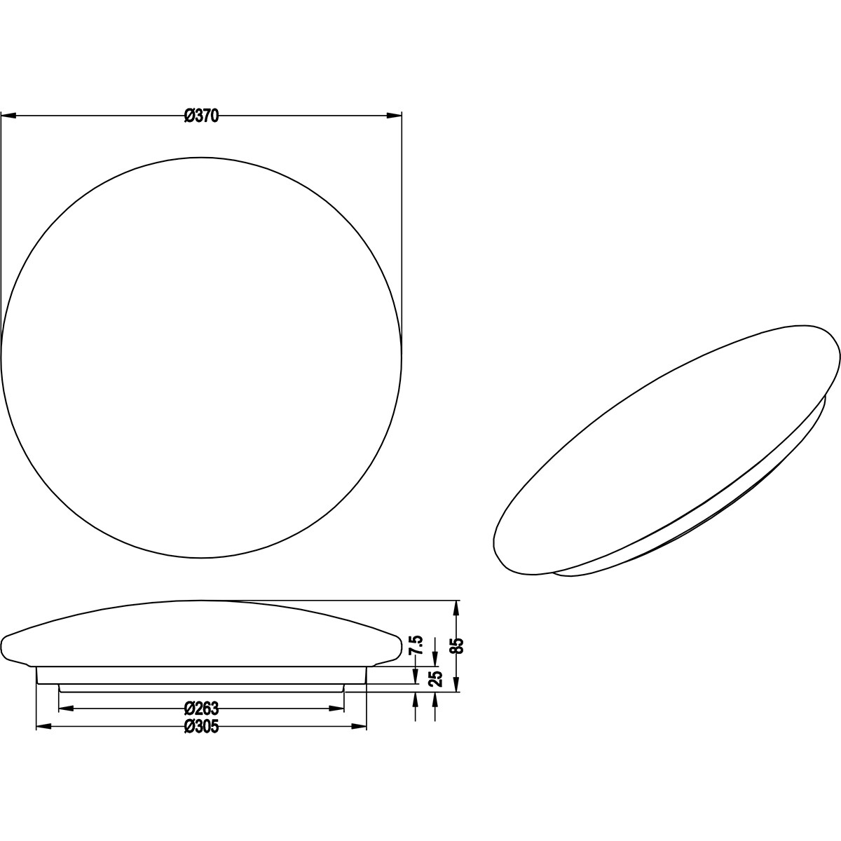 LED Plafondlamp - Badkamerlamp - Trion Paula - 15W - Spatwaterdicht IP44 - Natuurlijk Wit 4000K - Sterlicht - Rond - Mat Wit - Kunststof