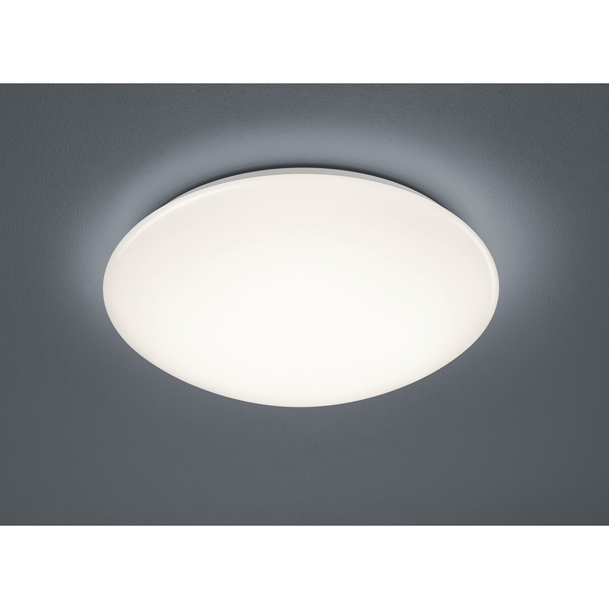 LED Plafondlamp - Badkamerlamp - Trion Paula - 15W - Spatwaterdicht IP44 - Warm Wit 3000K - Rond - Mat Wit - Kunststof