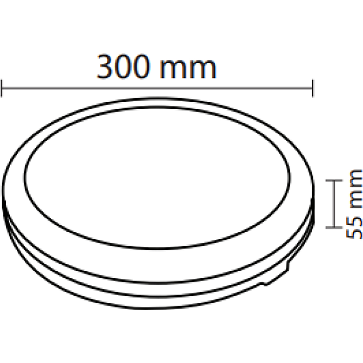 LED Plafondlamp - Kozolux Scarly - 30W 2700lm - Helder/Koud Wit 6400K - IP65 - Rond - Wit