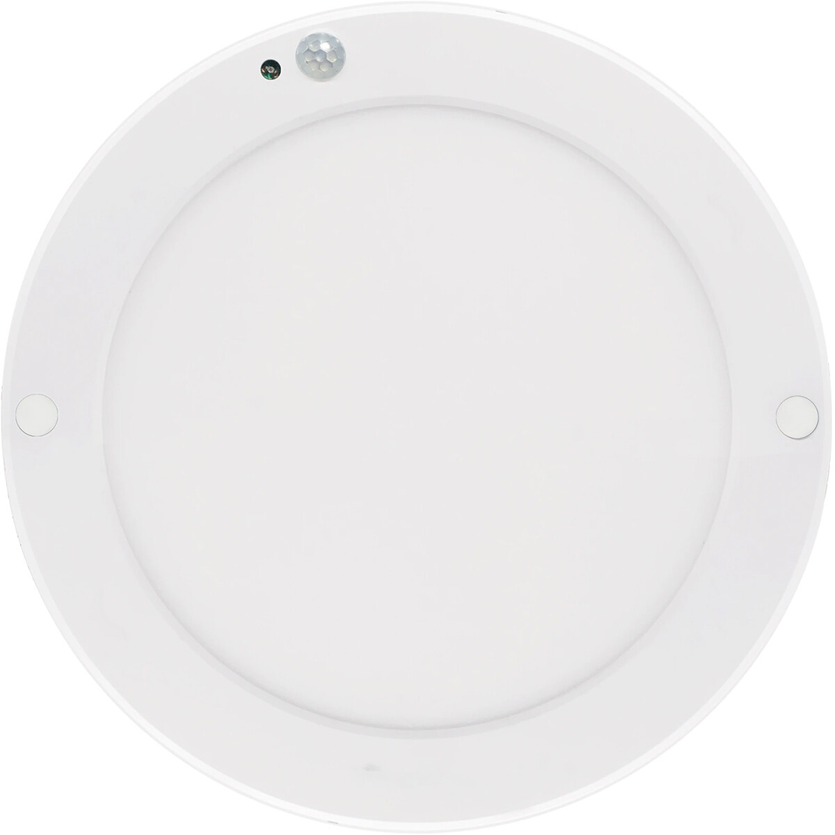 LED Plafondlamp met Bewegingssensor + Dag en Nacht Sensor - 18W - Helder/Koud Wit 6500K - 360° Zichthoek - Opbouw/Inbouw - Rond - Mat Wit