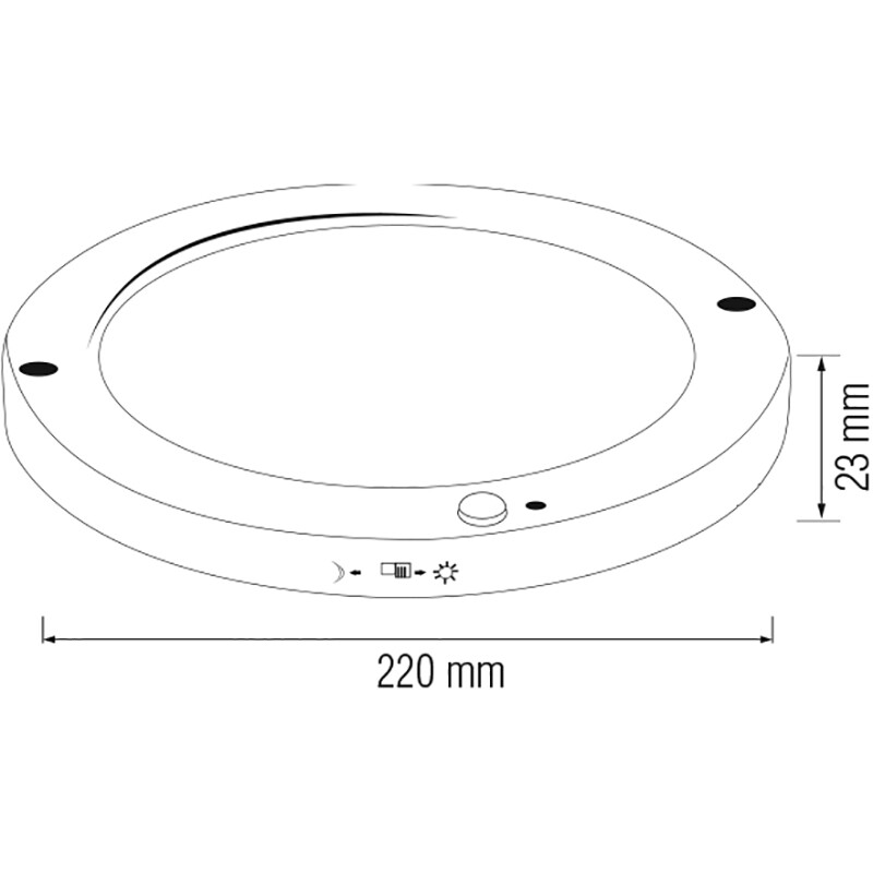 LED Plafondlamp met Bewegingssensor + Dag en Nacht Sensor - 18W - Helder/Koud Wit 6500K - 360° Zichthoek - Opbouw/Inbouw - Rond - Mat Wit