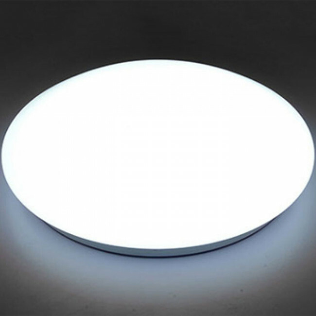 LED Plafondlamp met Bewegingssensor - Strum - 18W - Opbouw Rond - Natuurlijk Wit 4200K - 360° - Mat Wit - Aluminium