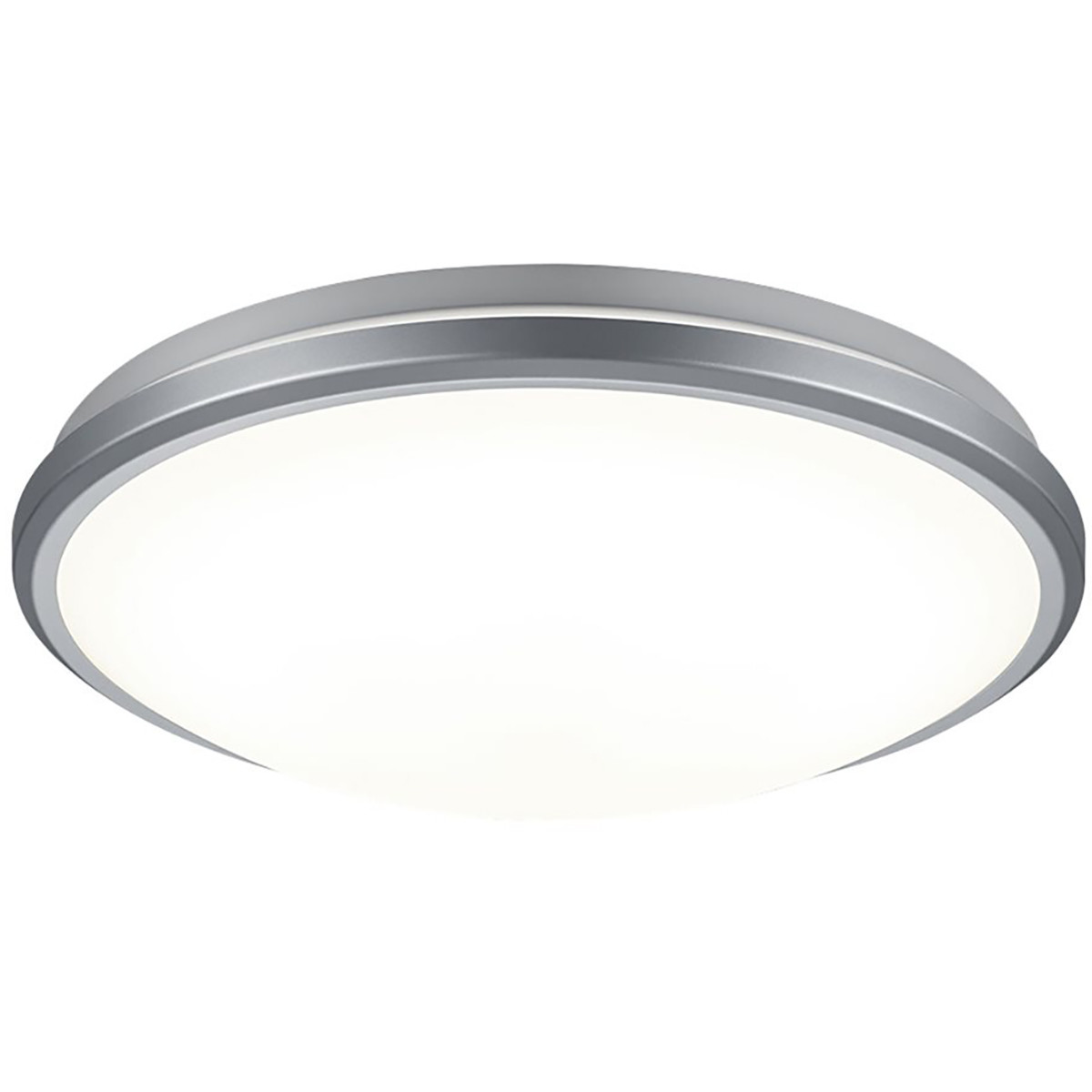 LED Plafondlamp met Bewegingssensor - Trion Alca - Opbouw Rond 12W - Warm Wit 3000K - 360° - Mat Titaan