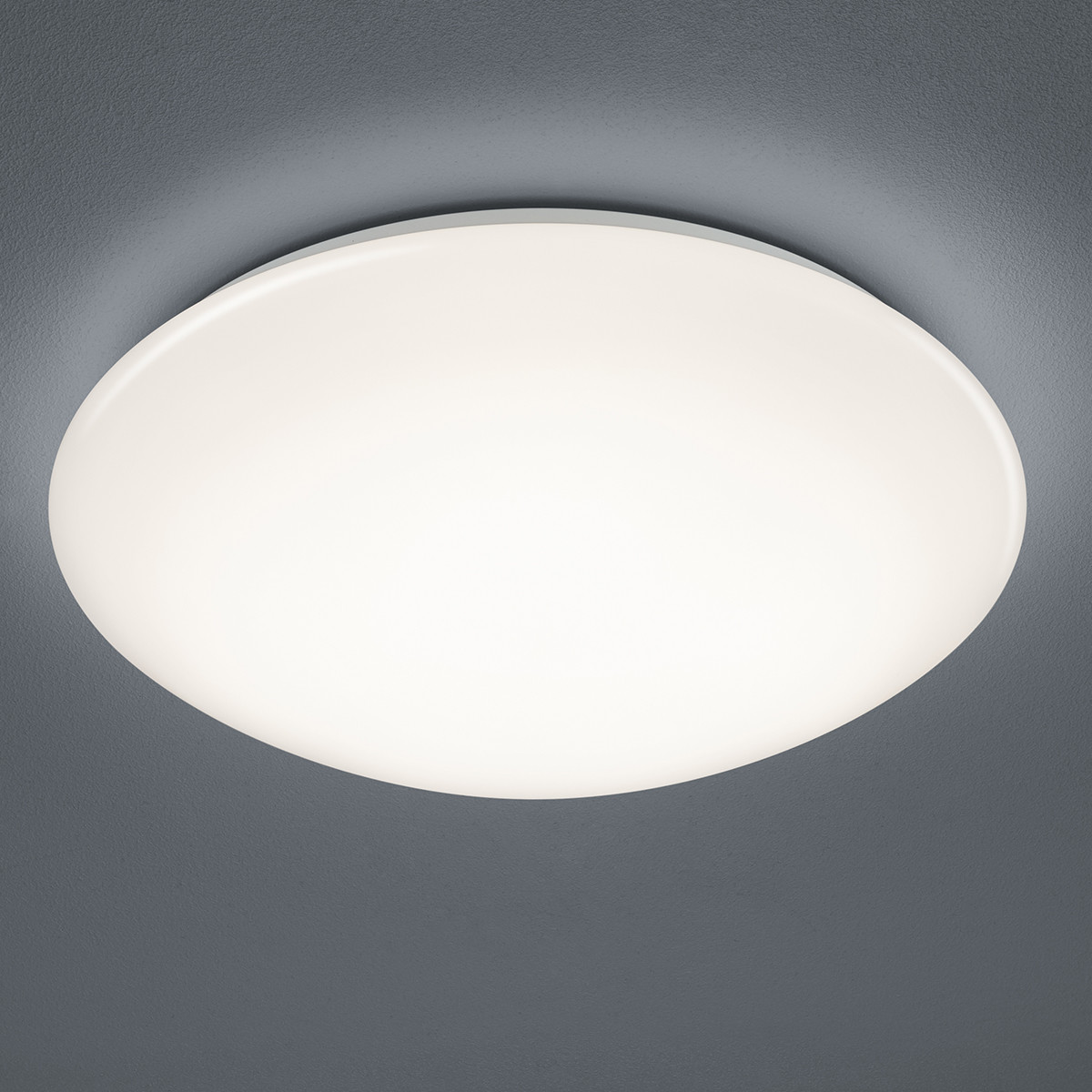 LED Plafondlamp met Bewegingssensor - Trion Poly - Opbouw Rond 12W - Spatwaterdicht IP44 - Warm Wit 3000K - 360° - Mat Wit