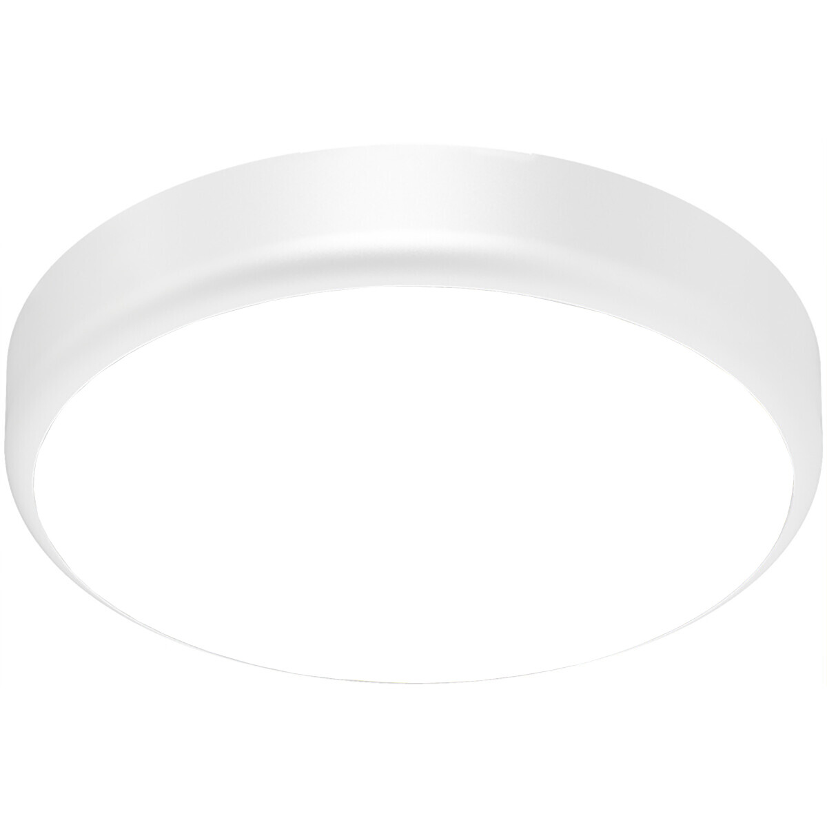 LED Plafondlamp met Sensor + Dag en Nacht Sensor - Brinton Gruna - 20W 2000lm - Helder/Koud Wit 6000K - IP54 - Opbouw - Rond - Wit