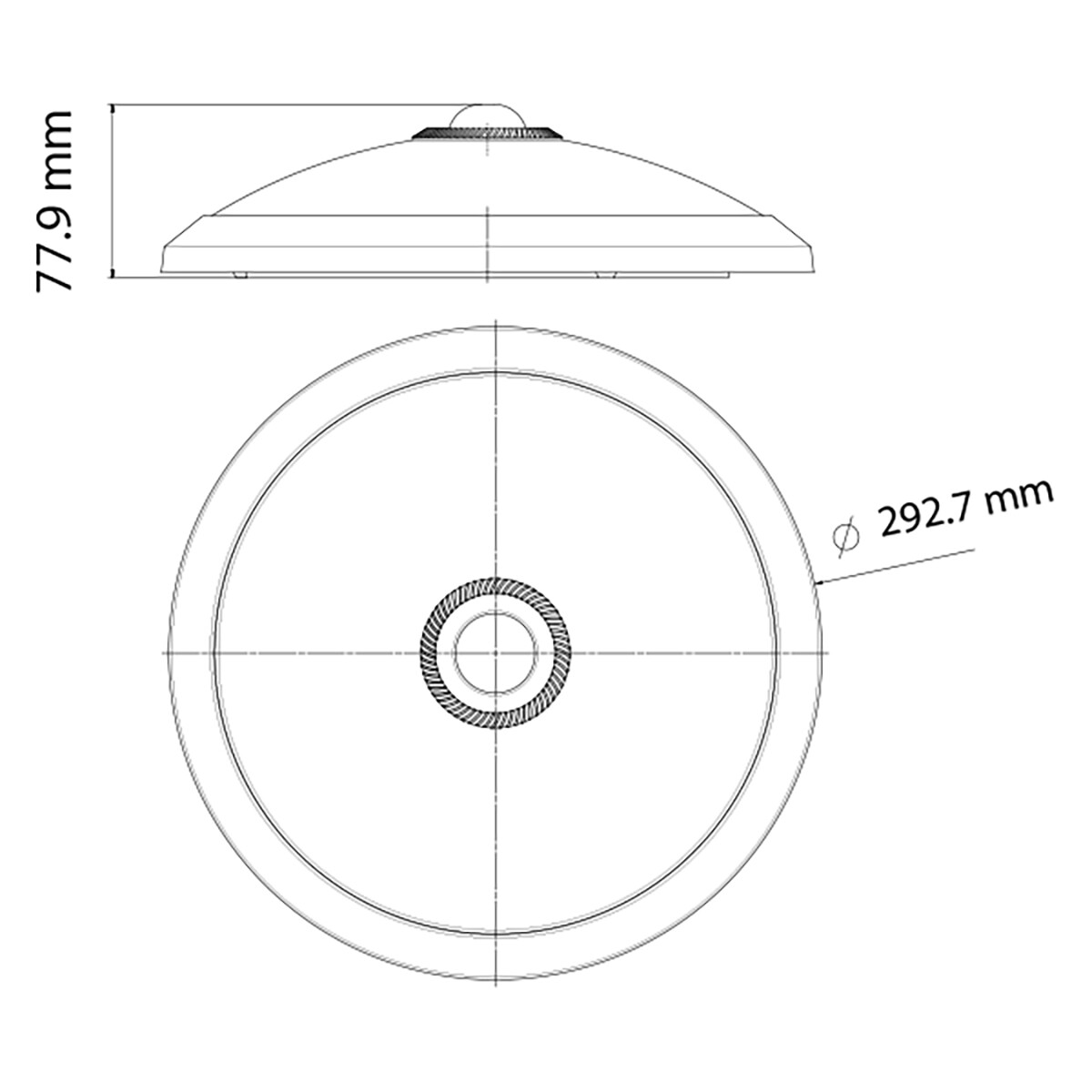 LED Plafondlamp met Sensor + Dag en Nacht Sensor - Kozolux Crimpy - 20W 1500lm - Natuurlijk Wit 4200K - Opbouw - Rond - Wit