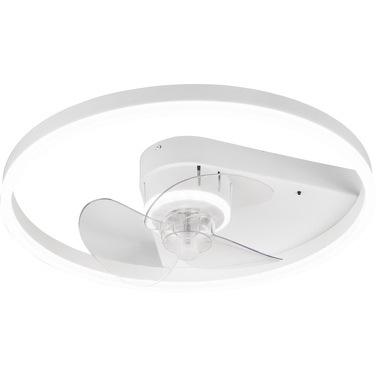 LED Plafondlamp met Ventilator - Plafondventilator - Trion Borkino - 30W - Aanpasbare Kleur - Afstandsbediening - Dimbaar - Rond - Mat Wit - Aluminium product afbeelding