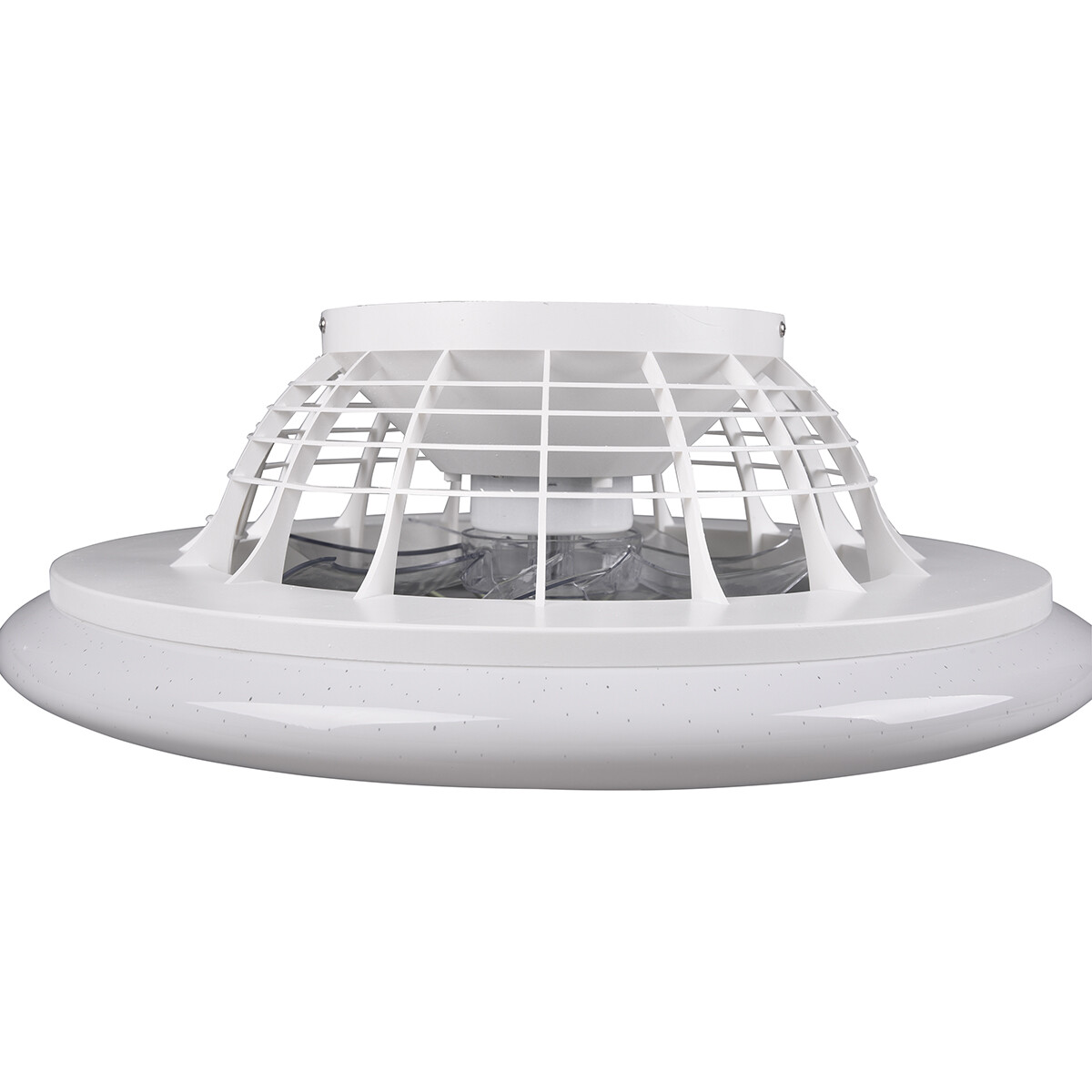 LED Plafondlamp met Ventilator - Plafondventilator - Trion Romina - 30W - Aanpasbare Kleur - Afstandsbediening - Dimbaar - Rond - Mat Titaan - Kunststof