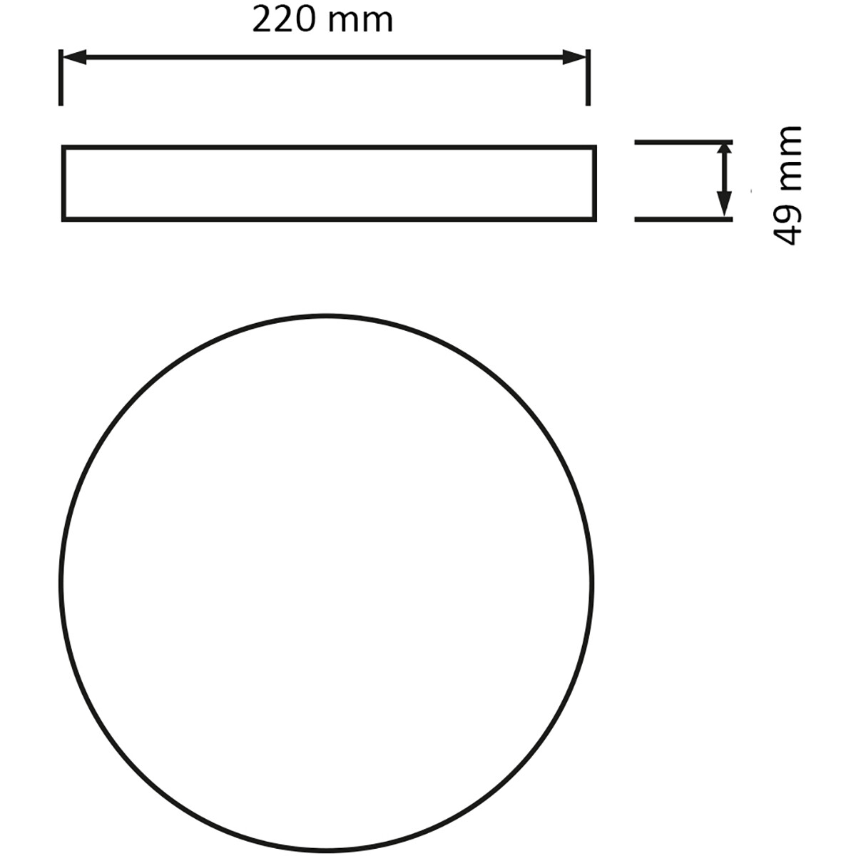 LED Plafondlamp - Plafondverlichting - Badkamerlamp - Andres - Opbouw Rond 15W - Waterdicht IP54 - Helder/Koud Wit 6400K - Mat Wit - Kunststof