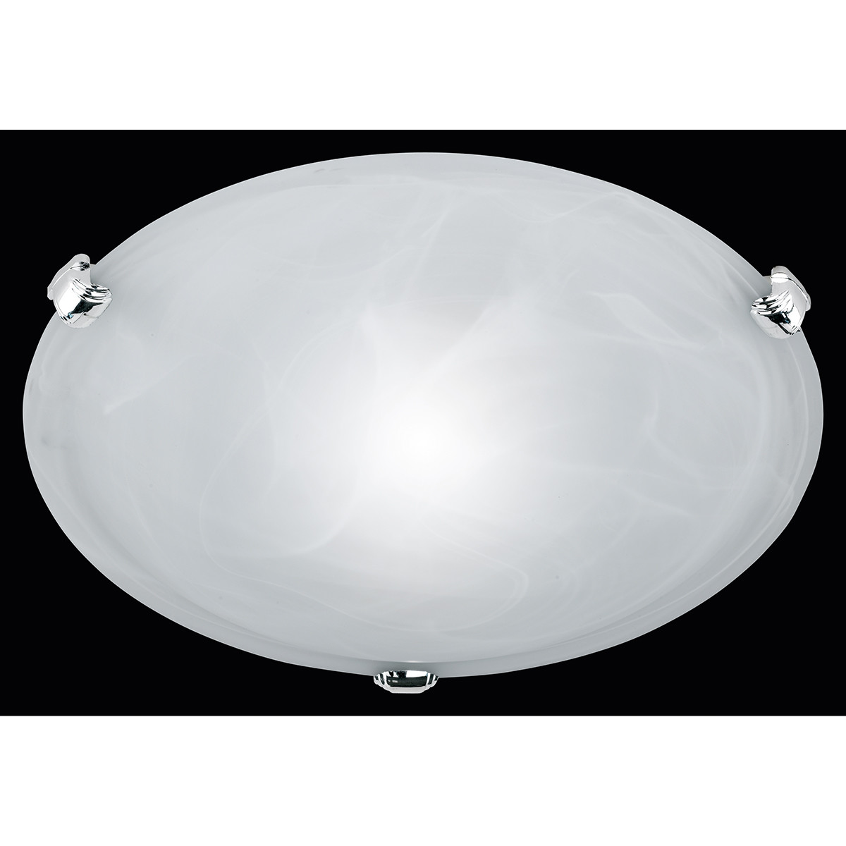 LED Plafondlamp - Plafondverlichting - Trion Adirona - E27 Fitting - Rond - Mat Nikkel - Aluminium